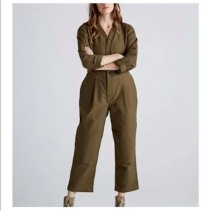 NWT LUCKY BRAND Olive Denim Jumpsuit Boiler Suit